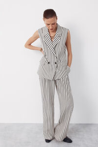 Cortefiel Striped trousers with belt