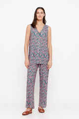 Cortefiel Printed jersey-knit trousers Multicolour