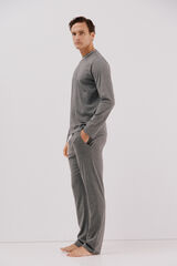 Cortefiel Jersey-knit pyjama set Dark grey