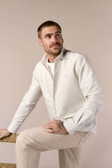 OOTO Camisa oxford manga comprida &agrave;s riscas Verde