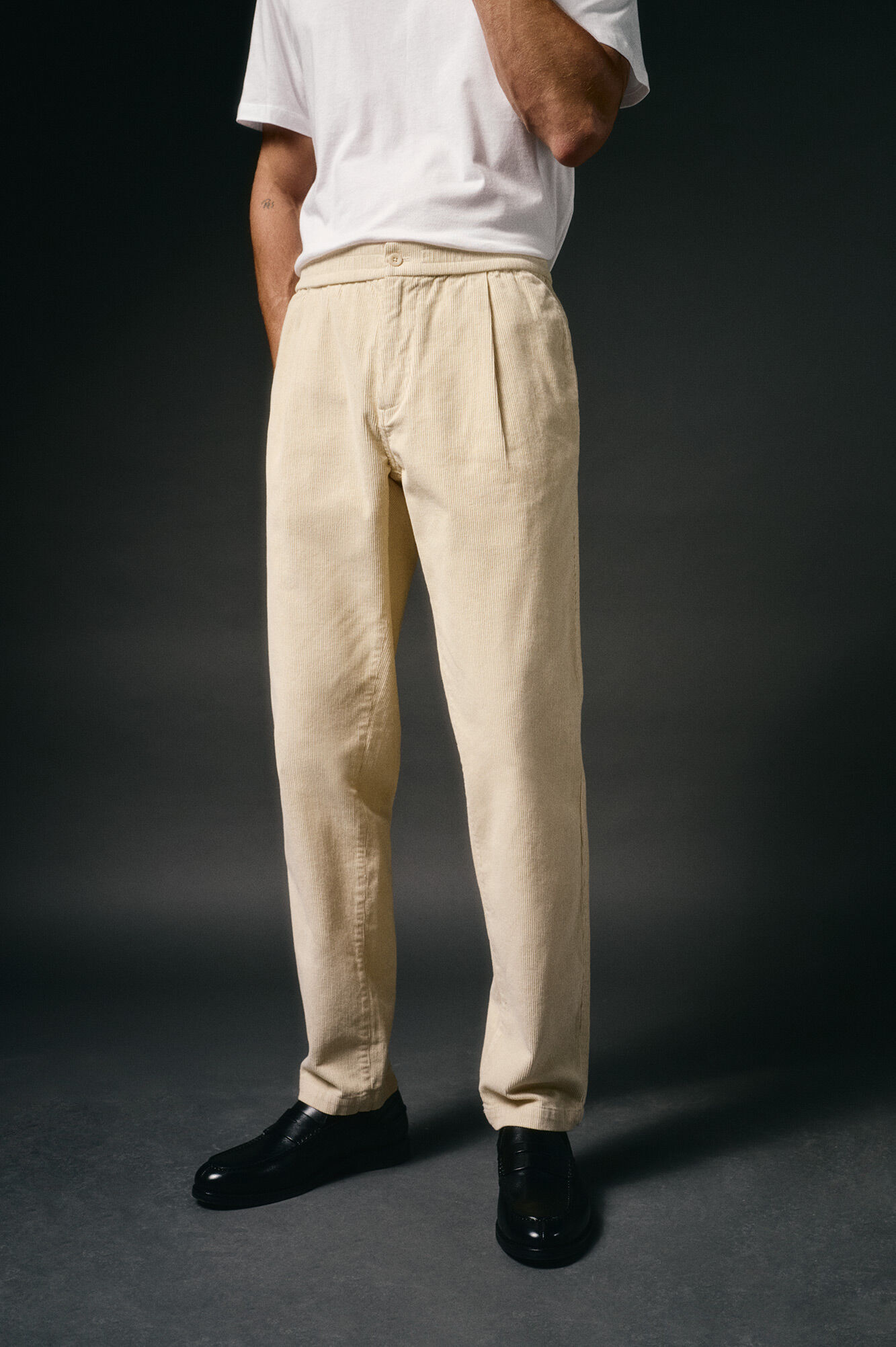 OOTO Cal&ccedil;as de veludo veludo com el&aacute;stico Tostado