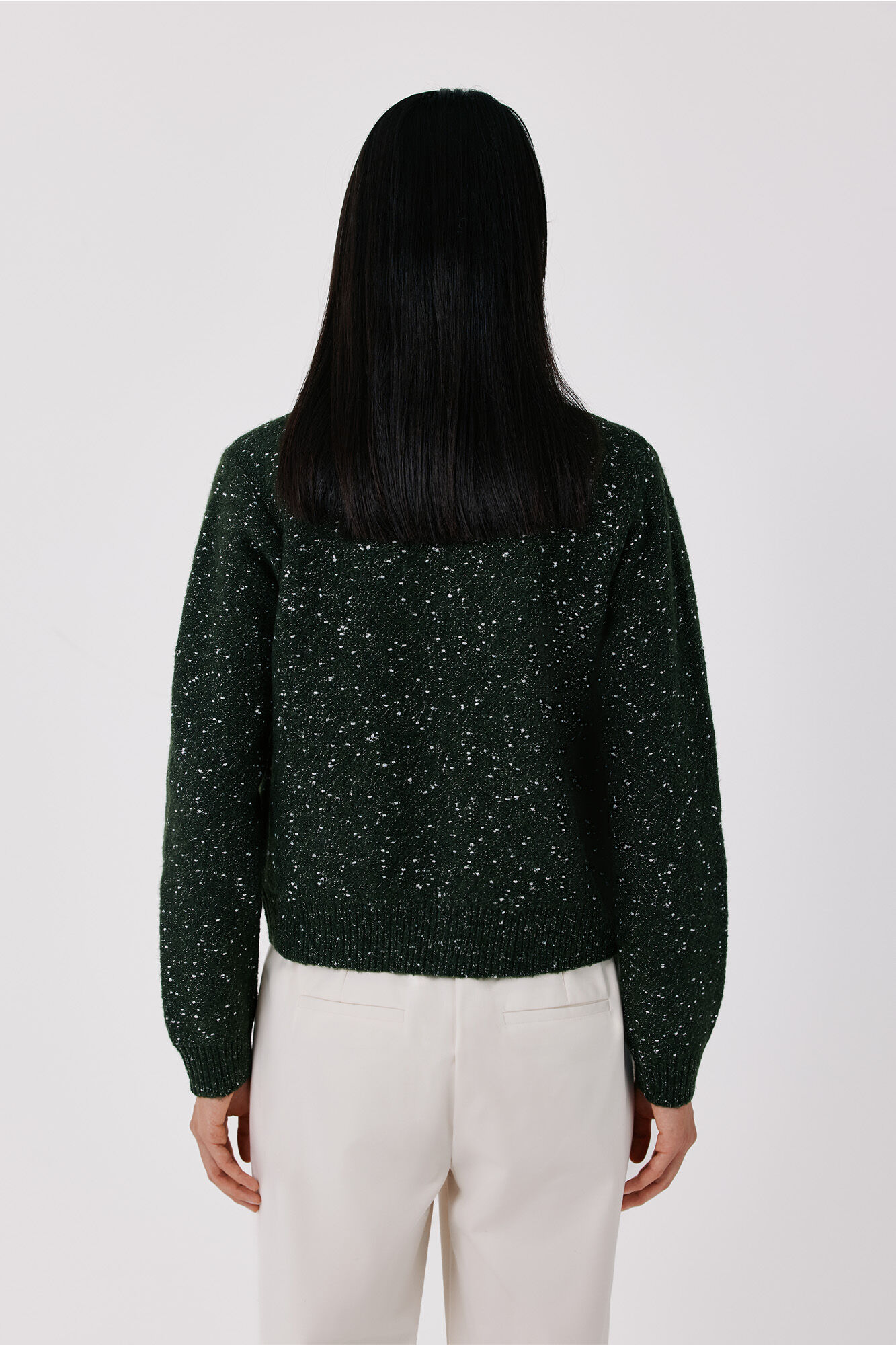 Cortefiel Short button jacket Dark green