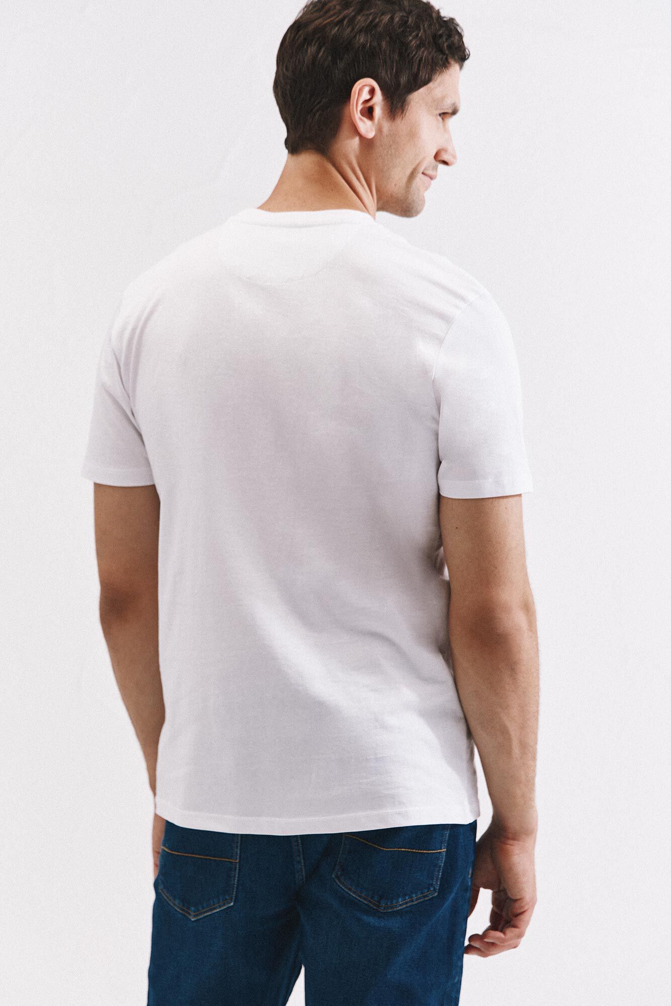 Cortefiel Basic t-shirt with pocket White