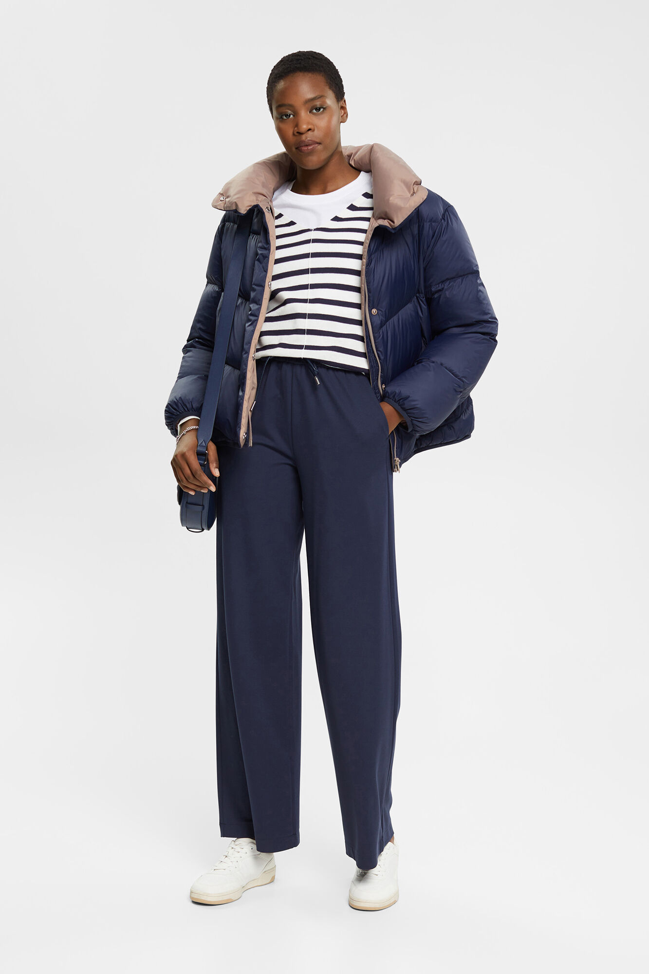 Esprit Cotton knit jumper Printed white