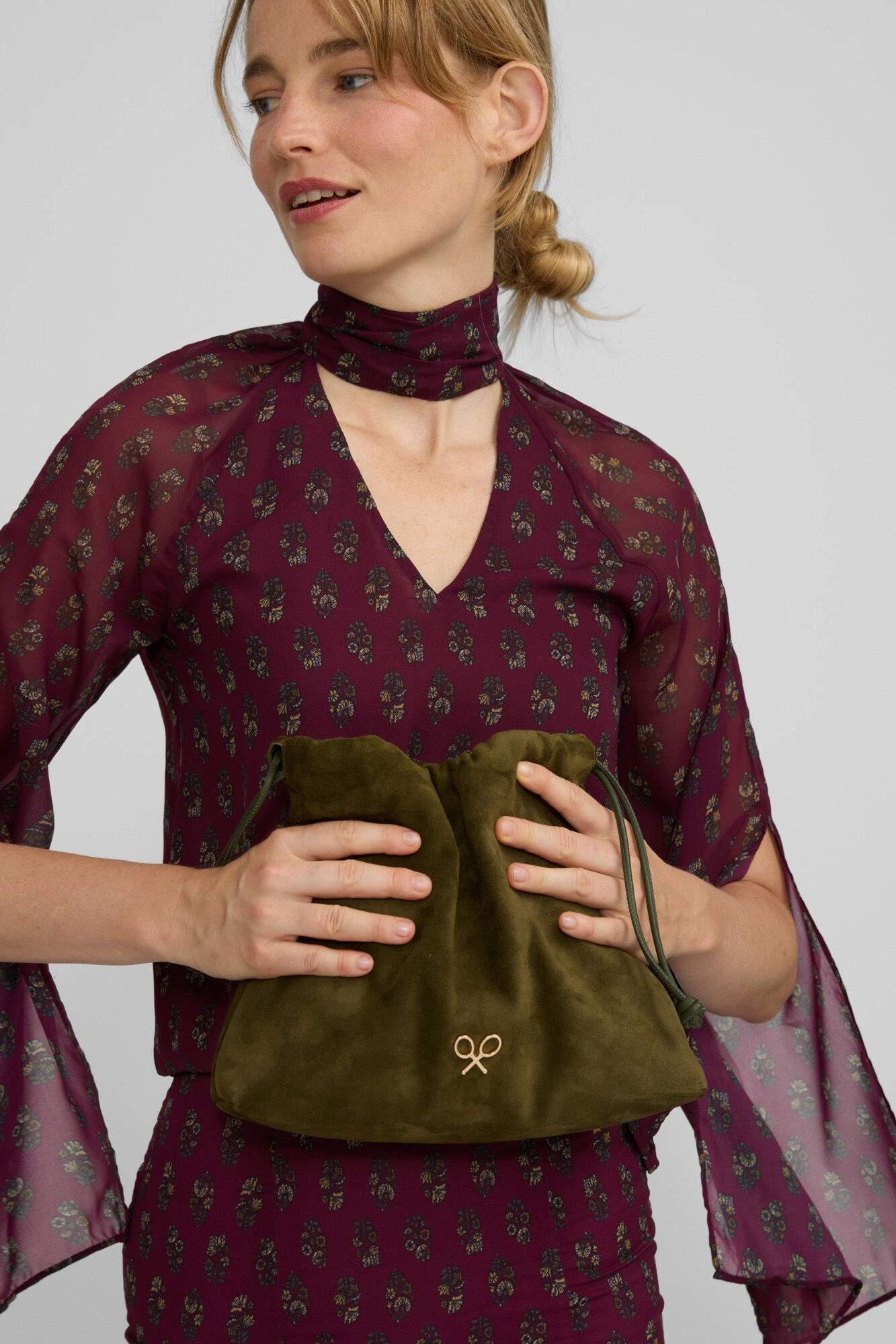 Silbon Blusa com motivos estampado no gola