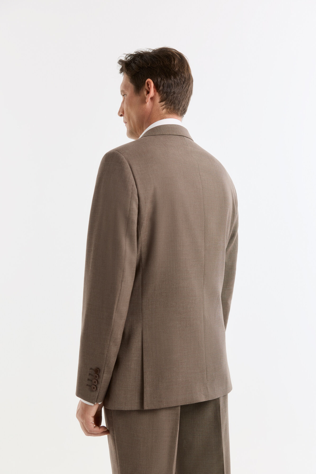 Cortefiel Mole eye bird's eye blazer Brown