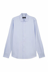 Cortefiel Plain easy-iron dress shirt Blue
