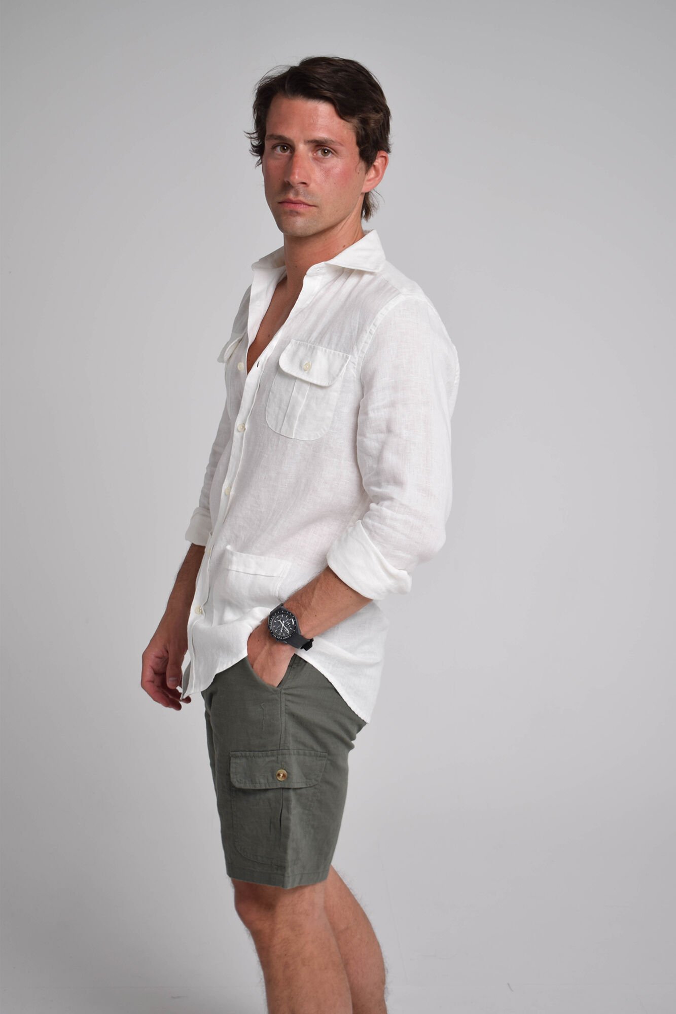 Cloking Bermuda Linho Cargo