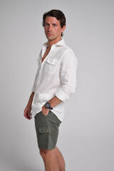 Cloking Bermuda Linho Cargo Verde