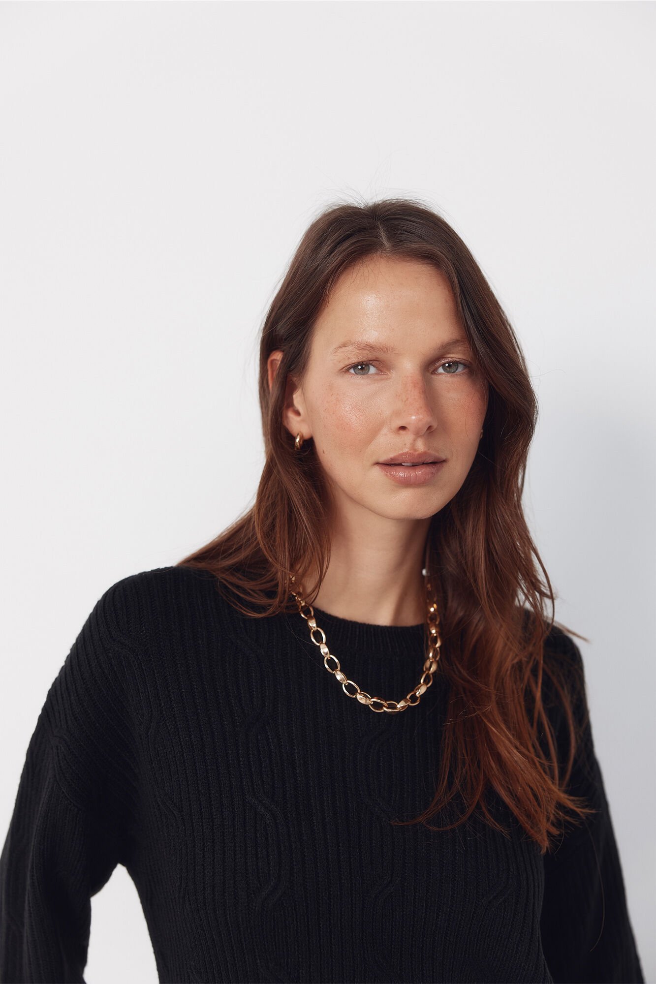 Cortefiel Soft feel jumper Black