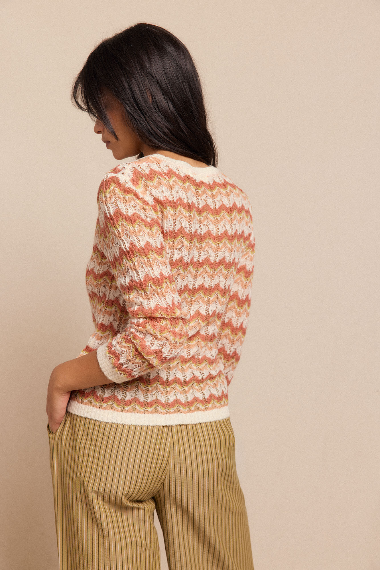 Slowlove Su&eacute;ter vazado multicolor Multicolorido