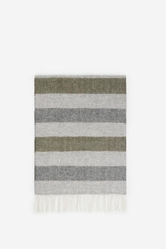 Cortefiel Striped fabric scarf Grey