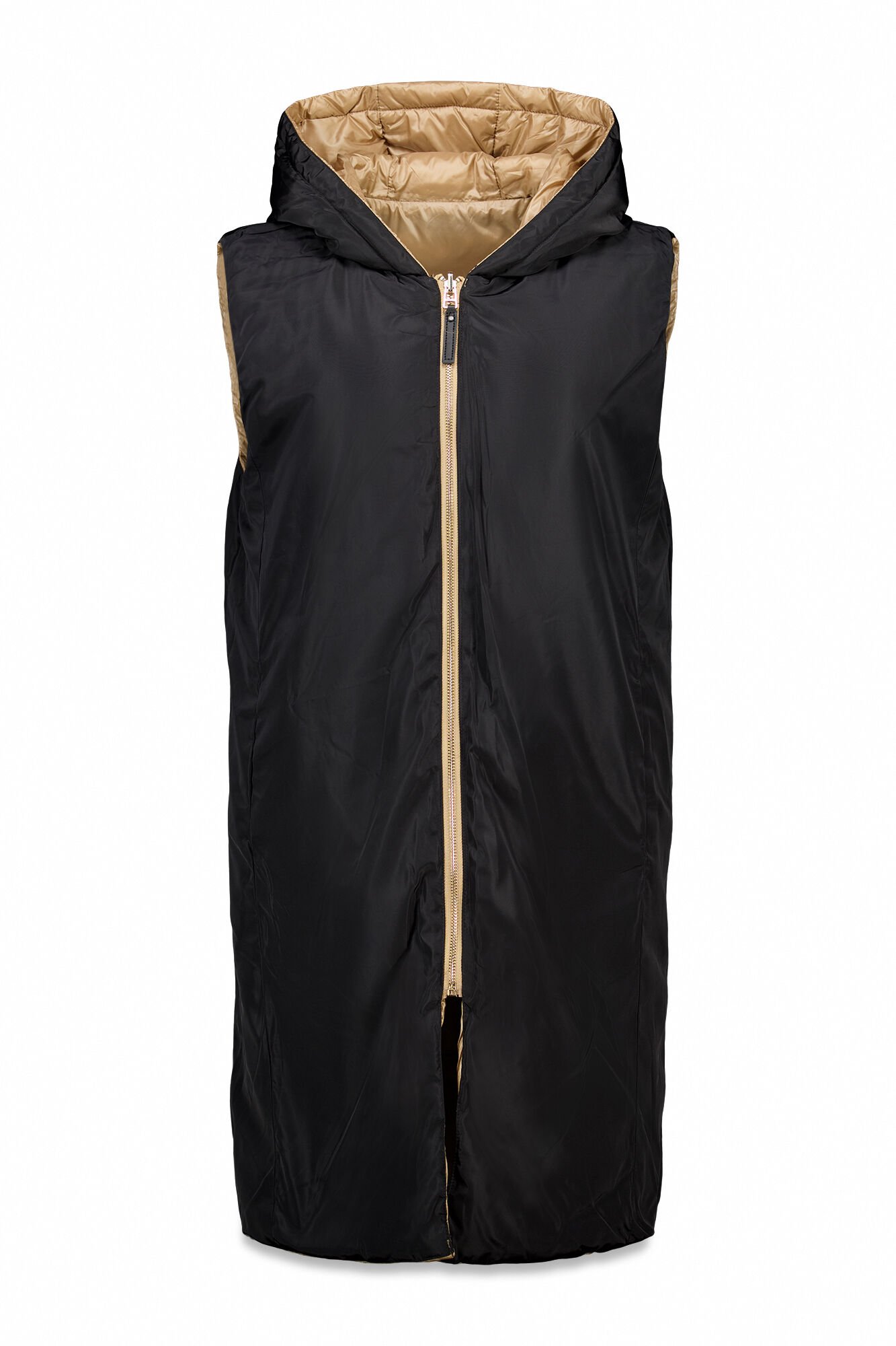 Cortefiel Long reversible gilet Beige