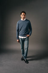 OOTO Logo relief sweatshirt Blue