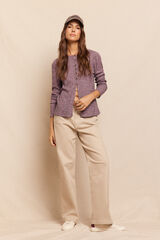 Slowlove Cardigan mesclado Roxo