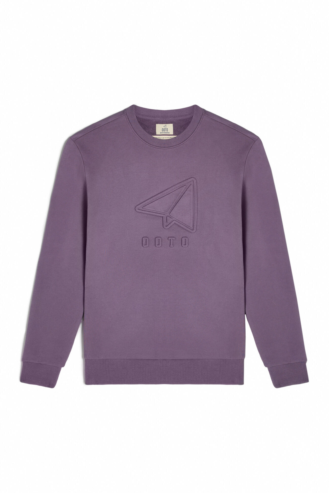 OOTO Sudadera cuello redondo con logo Fucsia