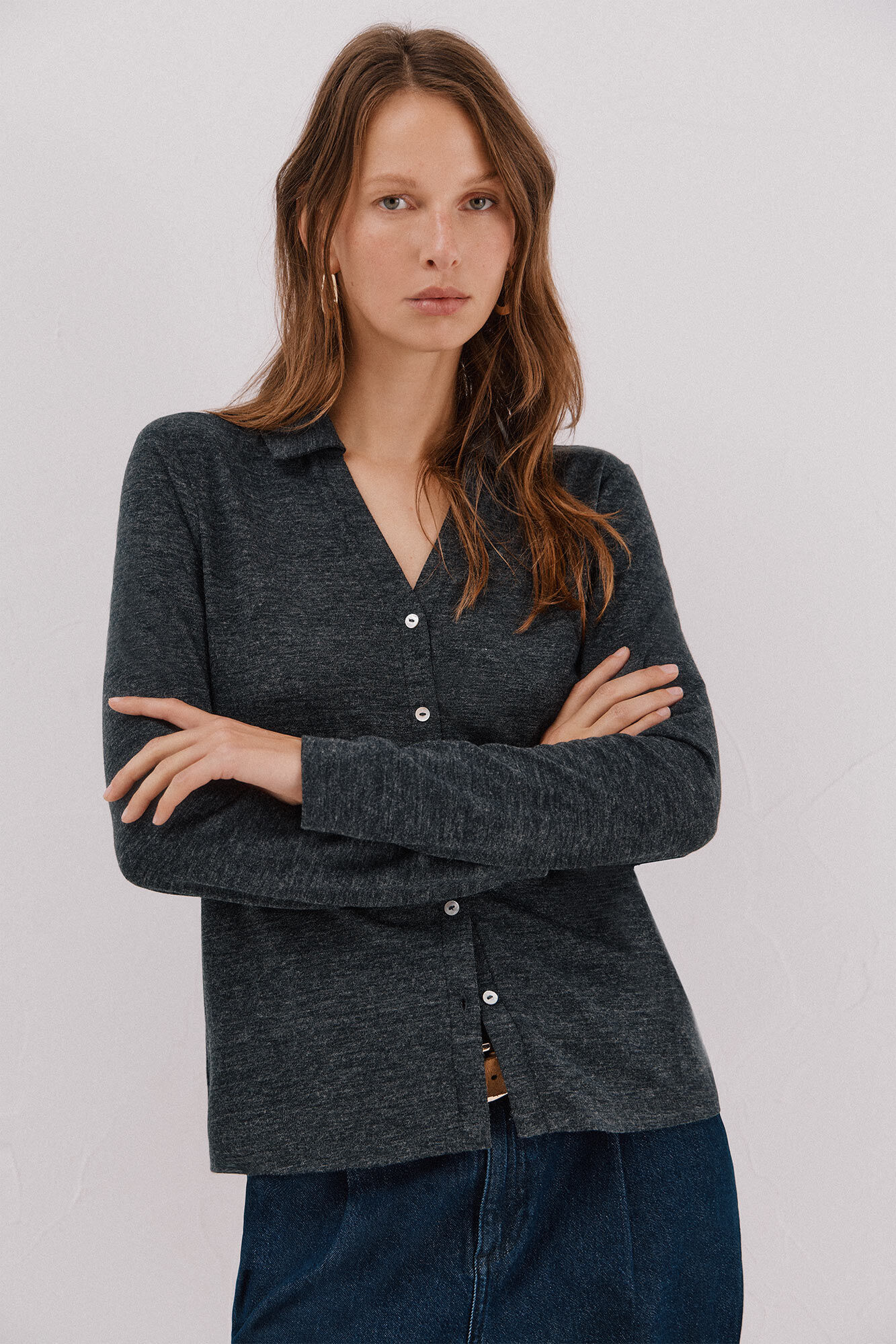 Cortefiel Camisa punto el&aacute;stico