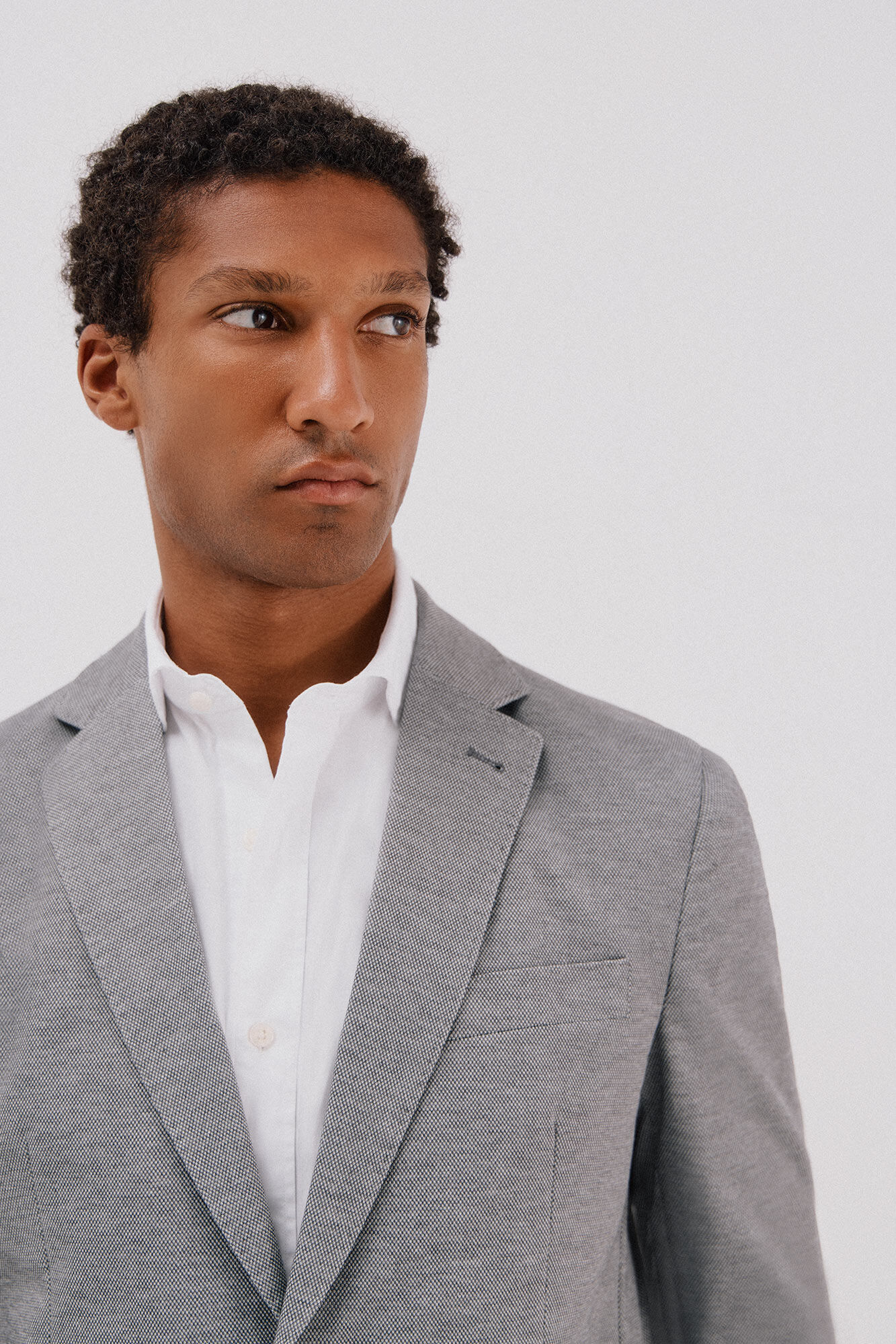 Cortefiel Blazer de malha  Cinzento