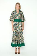 Panambi Giana print midi dress Printed green
