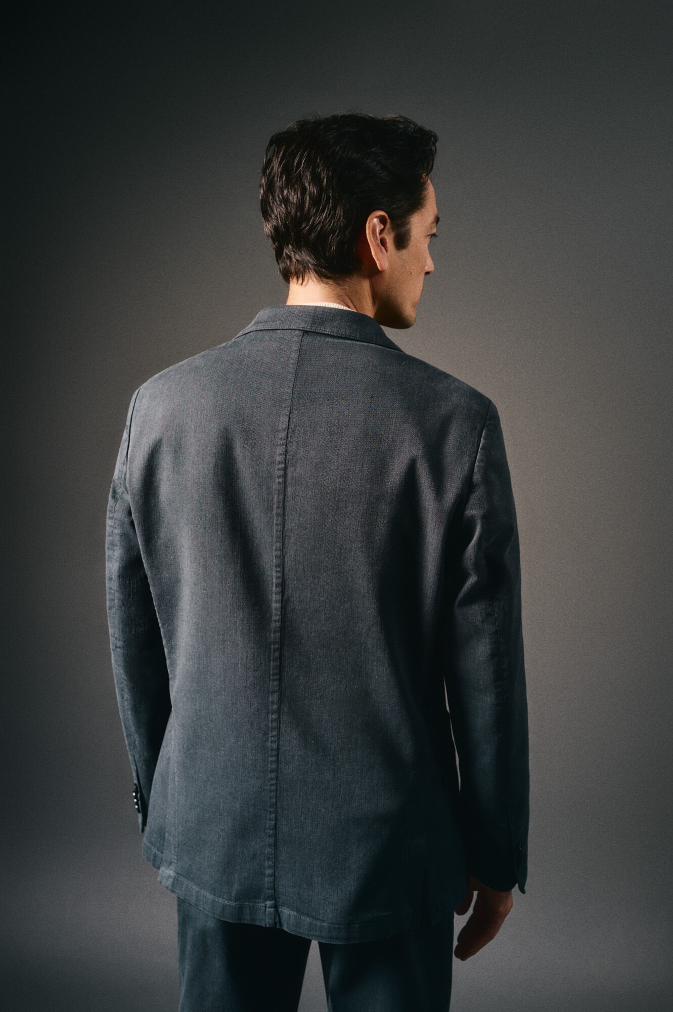 OOTO Americana traje algod&oacute;n coordinado Azul marino