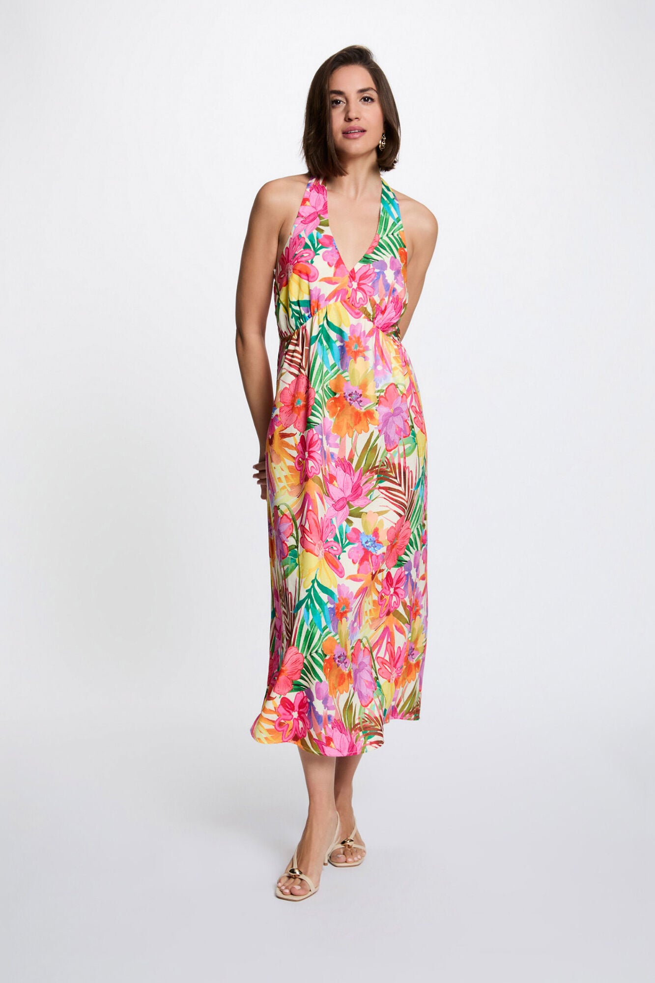 Morgan Vestido comprido estampado de flores