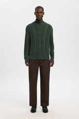 Selected Camisola estruturada 100% algodão orgânico  Verde