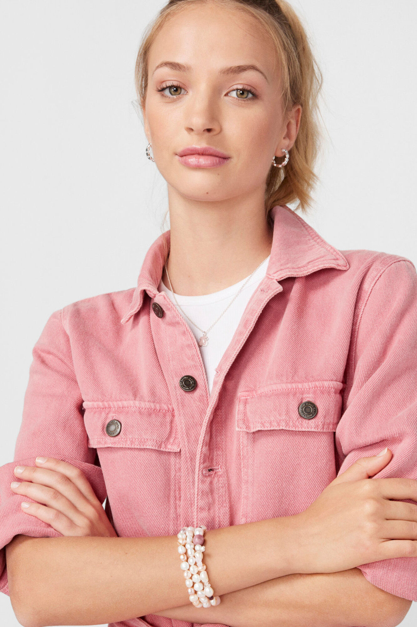 Tous Pulsera de oro y perlas cultivadas barrocas TOUS Pearls Amarillo