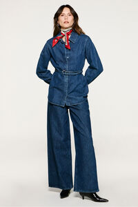 Selected Calça plissado de algodão orgânico.