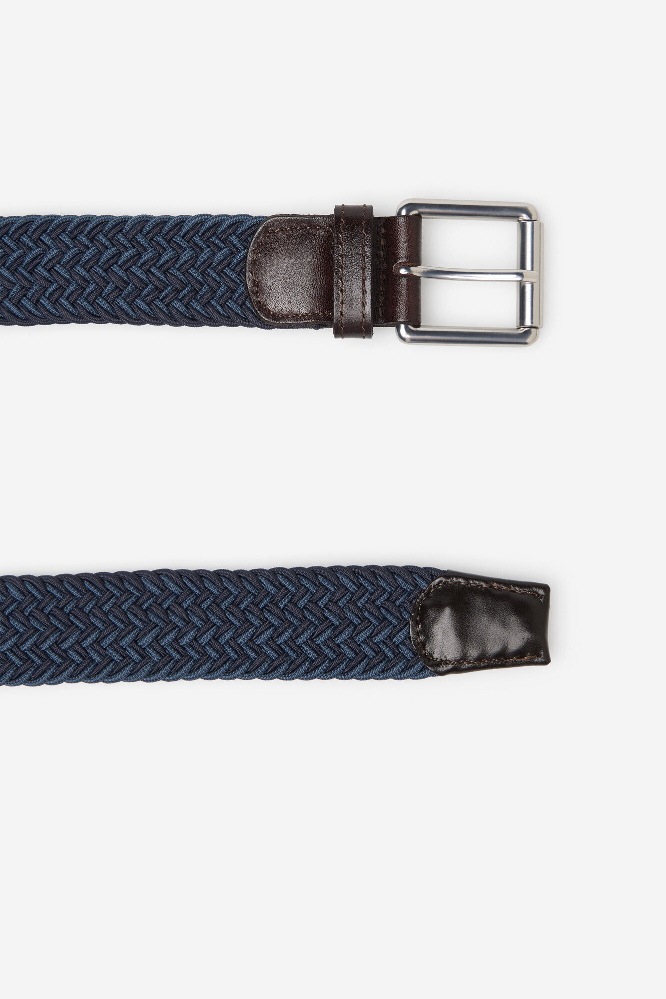 Cortefiel Elastic braided belt Navy