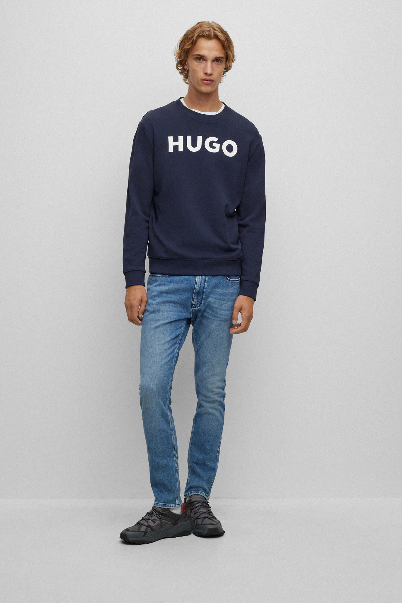 HUGO Sweatshirt com logo Azul