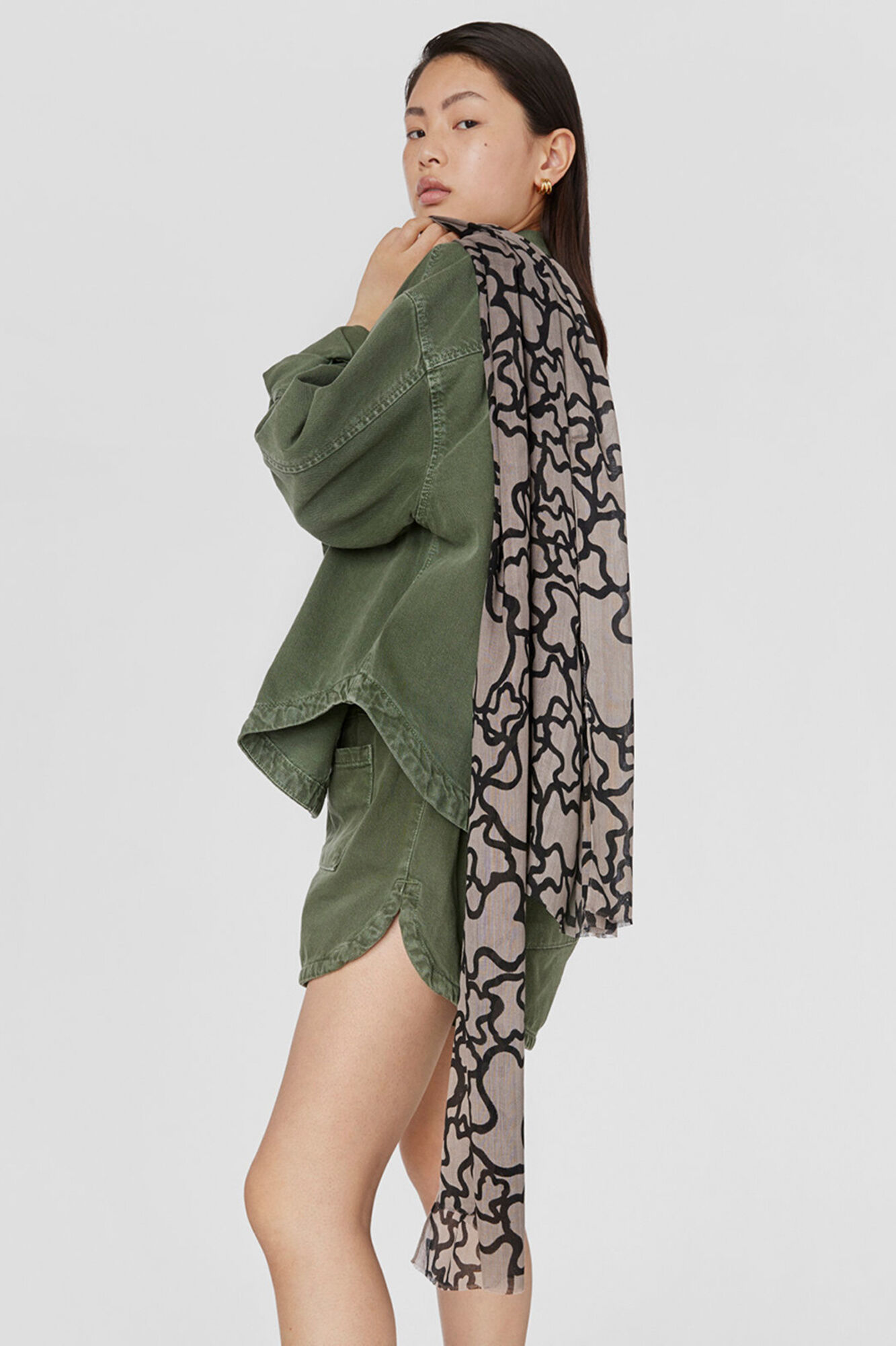 Tous Foulard Kaos en color piedra Gris