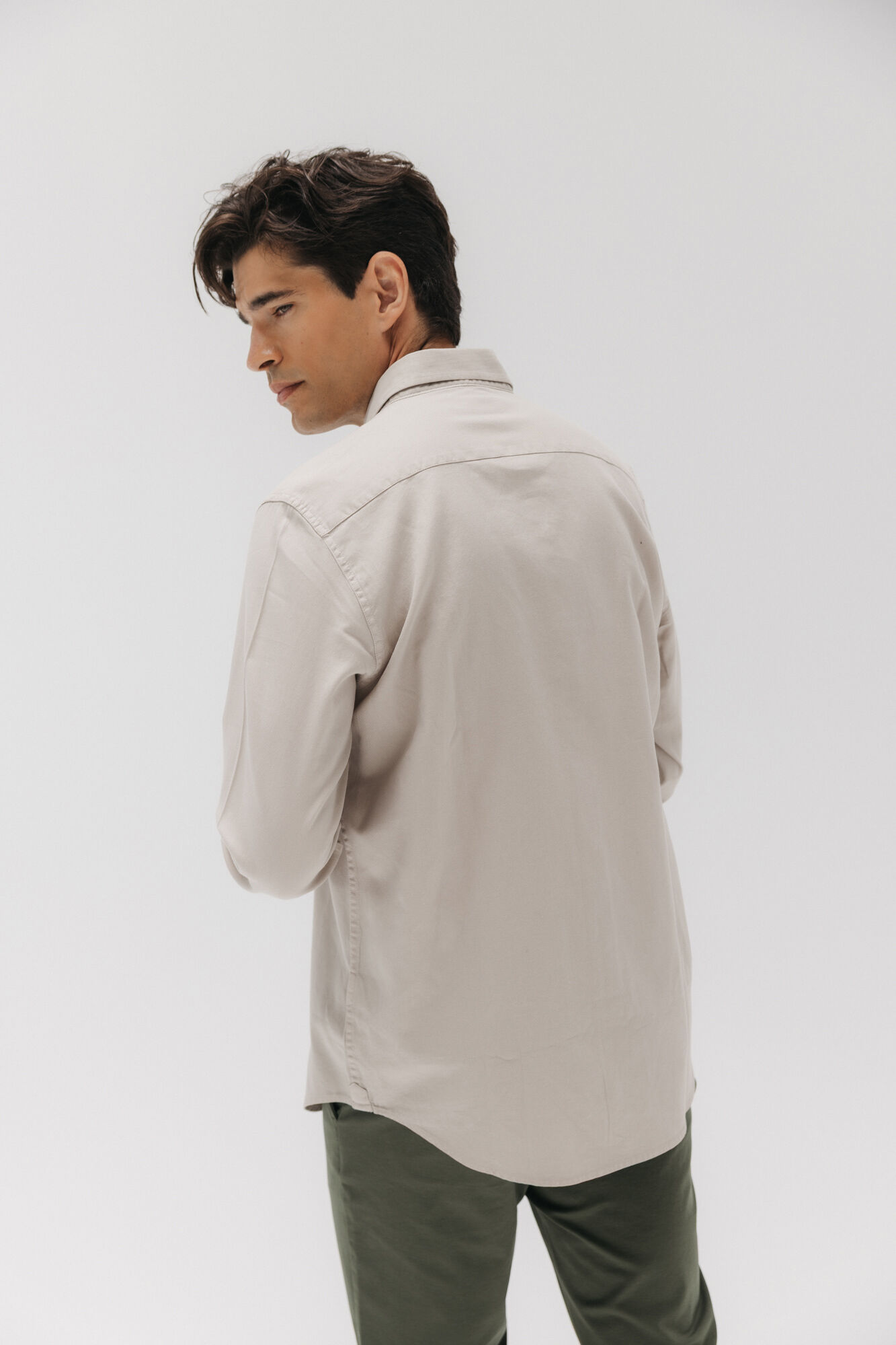 elPulpo Camisa estruturada casual Castanho