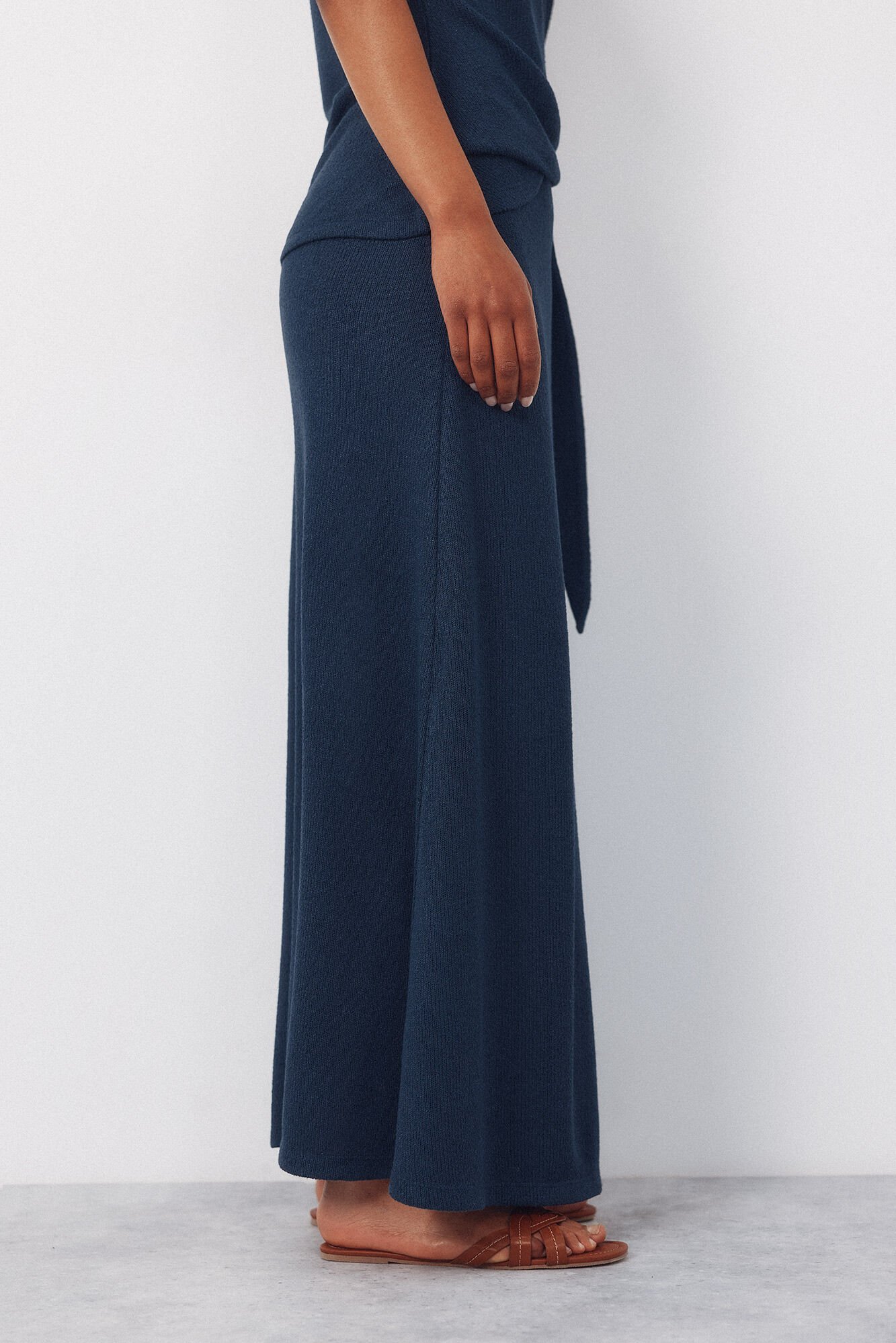 Cortefiel Jersey-knit skirt Navy