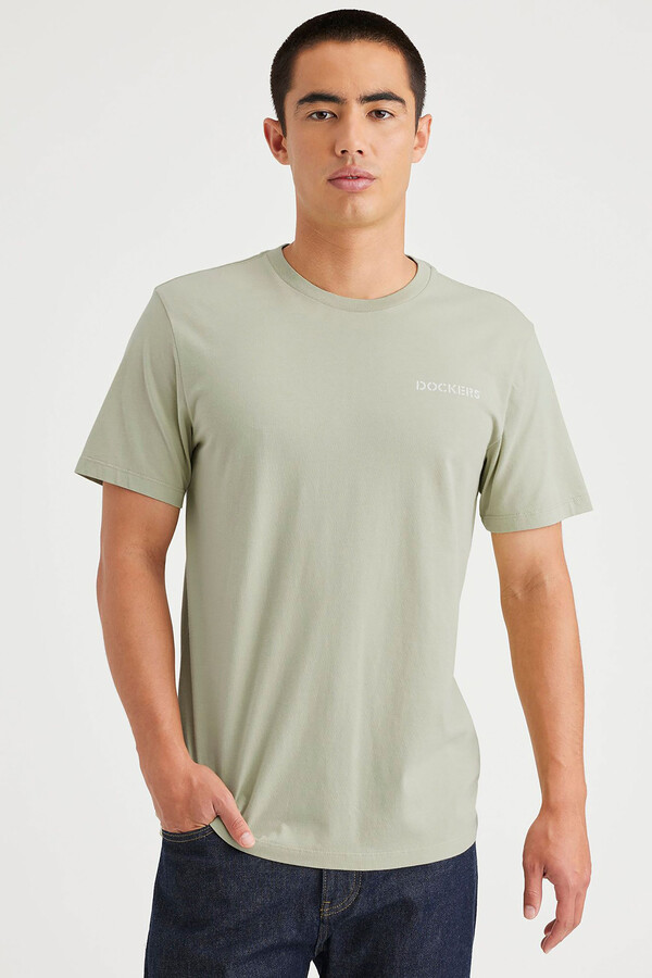 Cortefiel Camiseta slim fit logo Beige