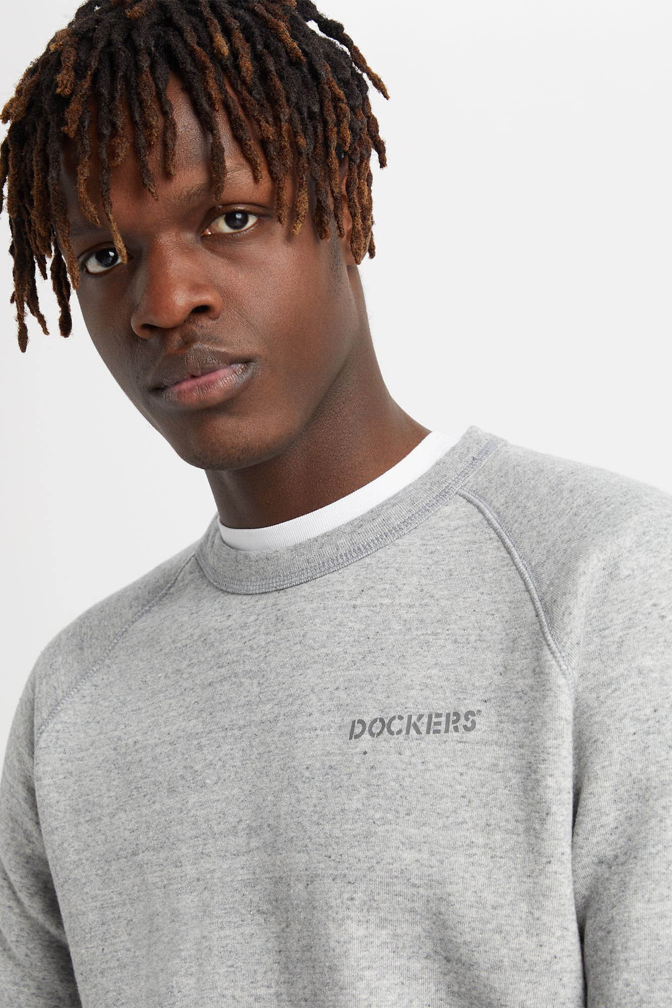 Dockers Sudadera regular fit Icon Gris