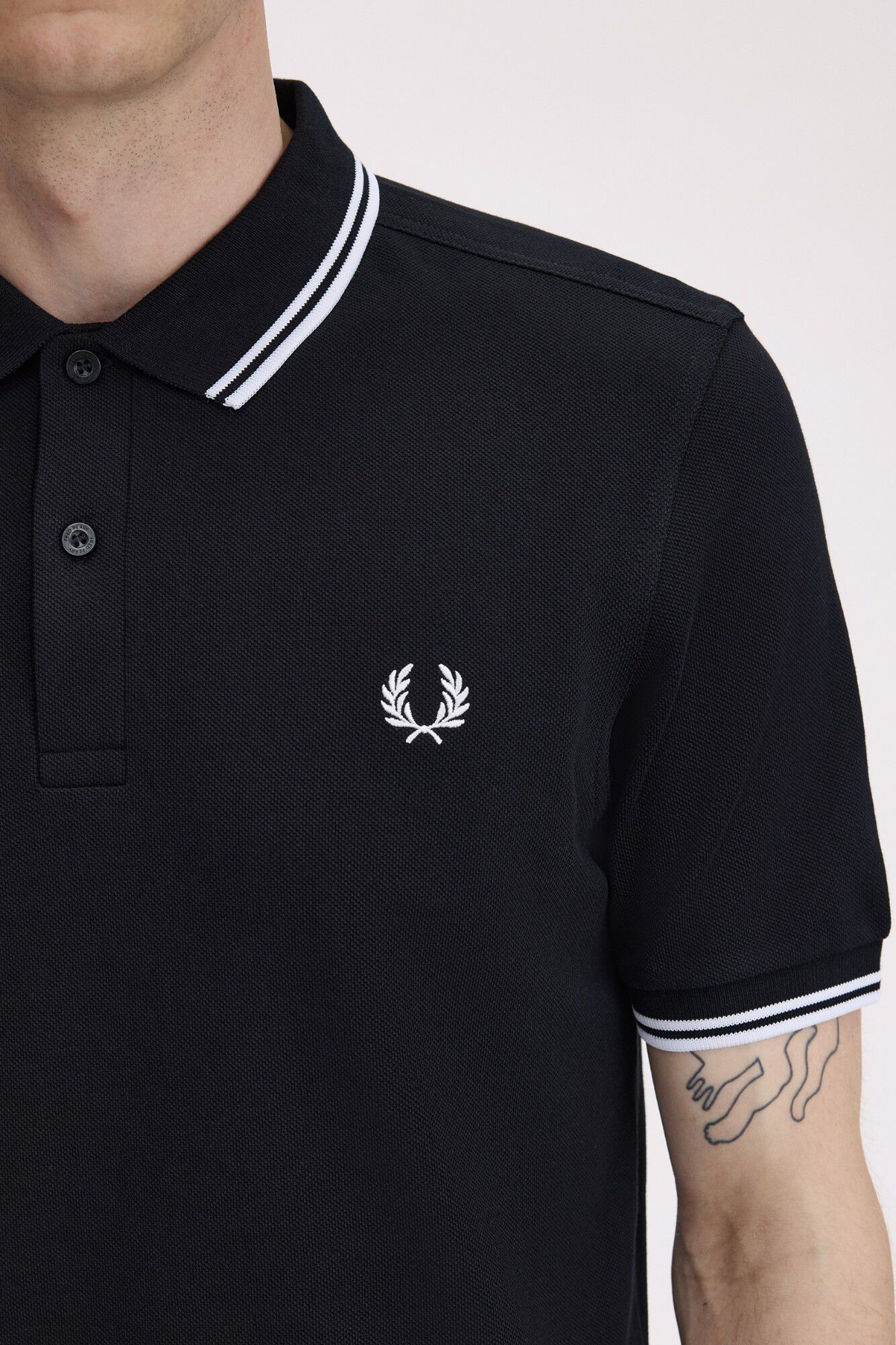 Fred Perry Polo em dois tons Fred Perry Preto