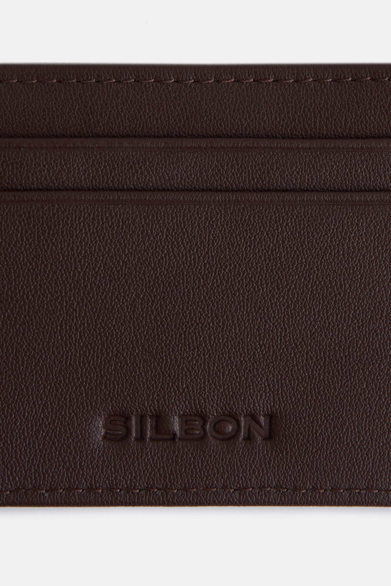 Silbon Tarjetero piel trenzado Negro