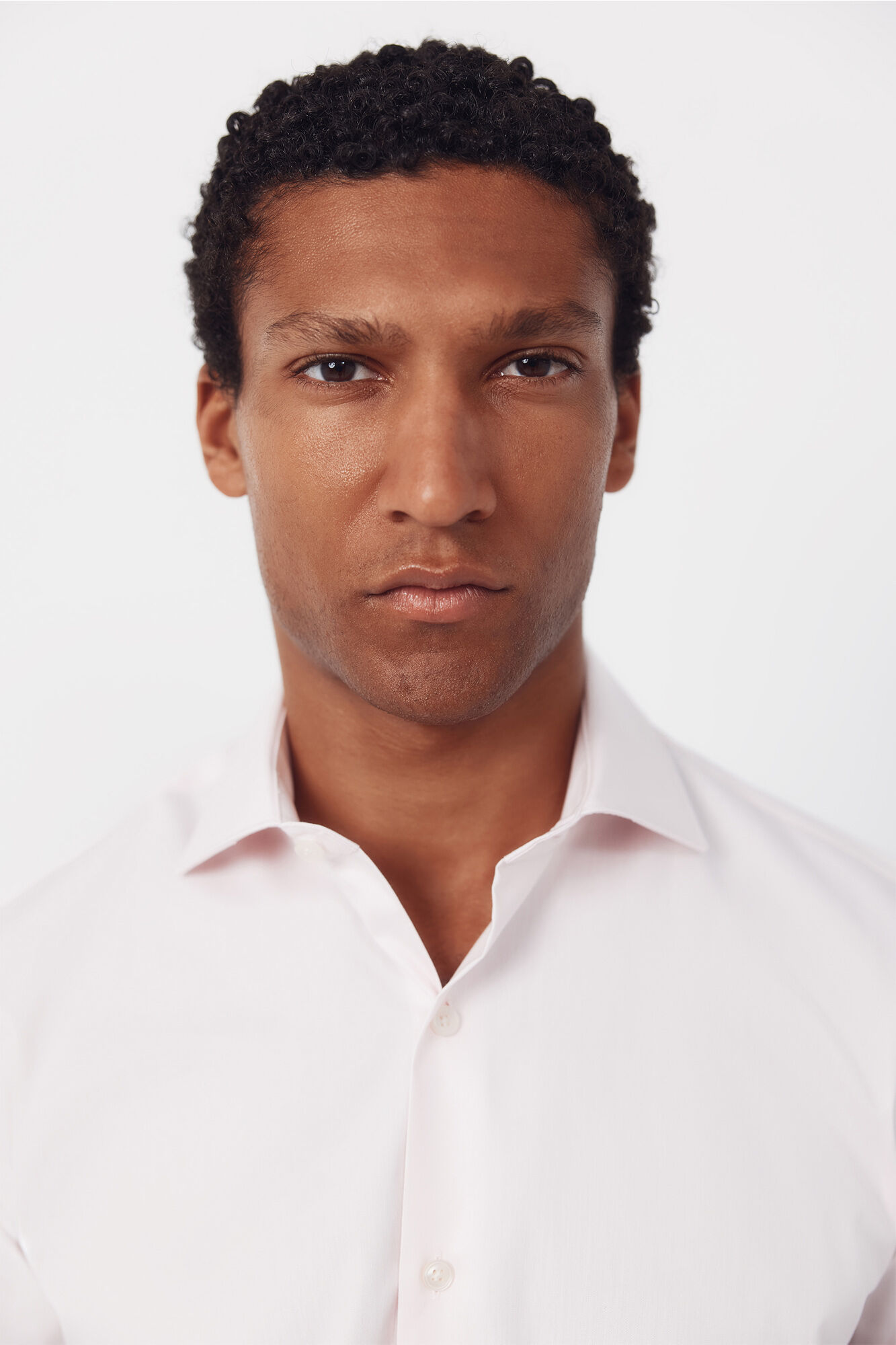 Cortefiel Plain easy-iron dress shirt Pink