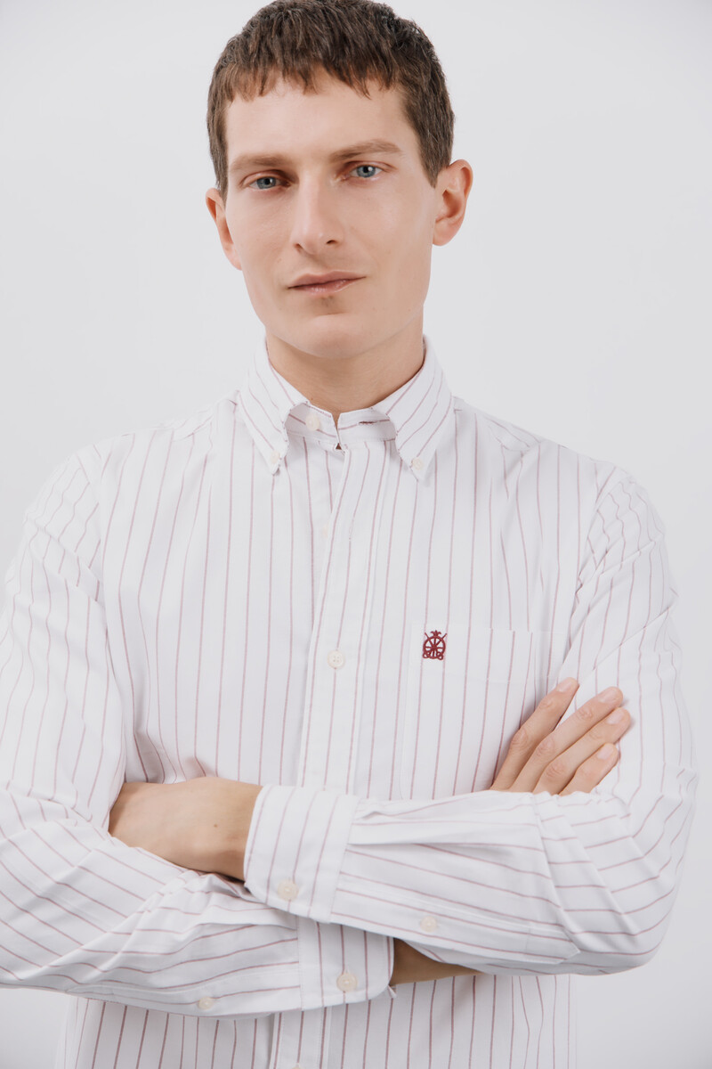 pedro del hierro Camisa popelín rayas Outlet Ropa