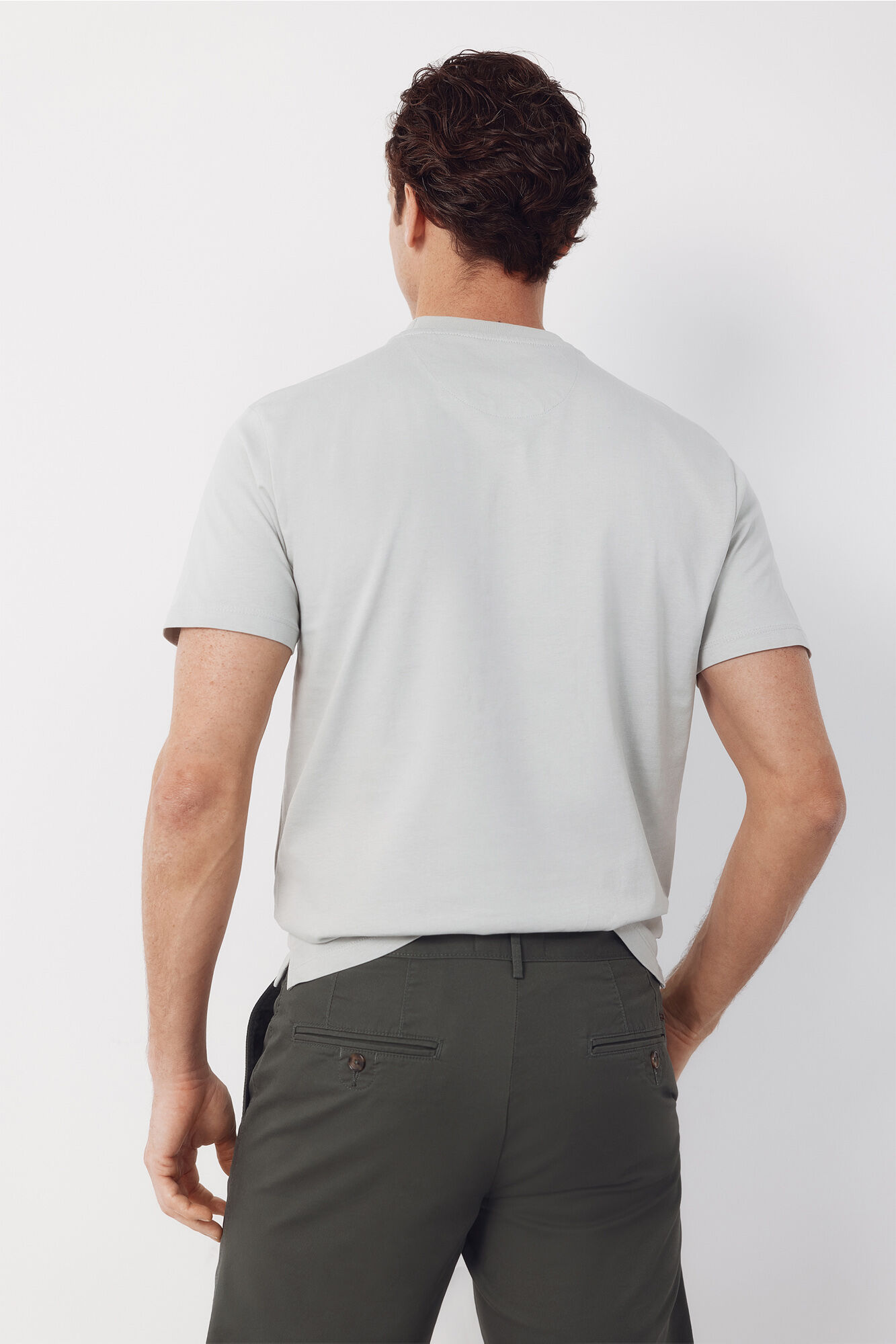 Cortefiel Plain T-shirt Grey