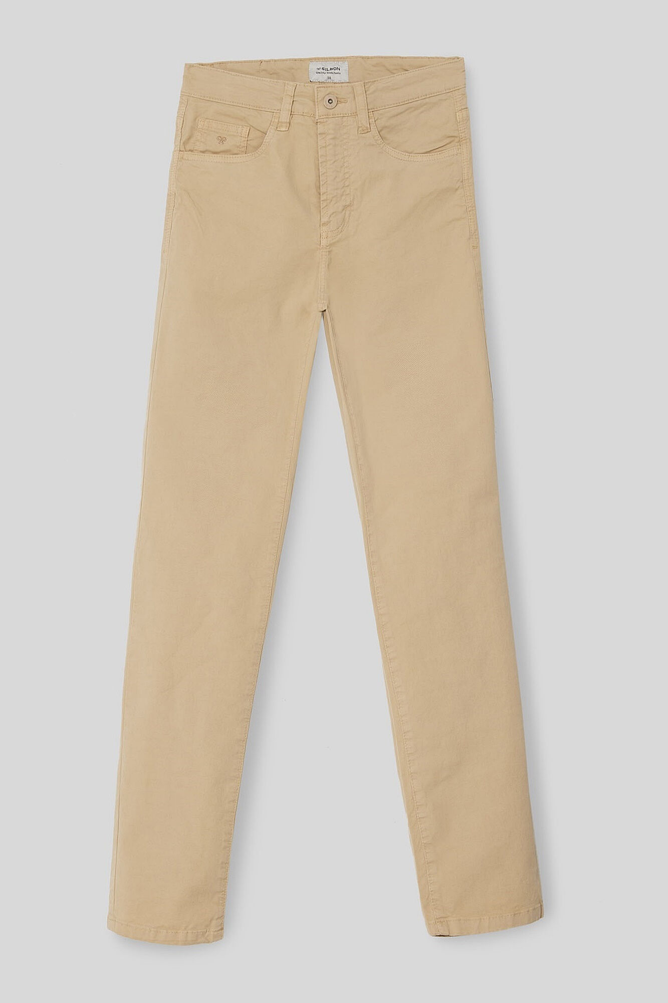 Silbon Casual beige five-pocket trousers Beige