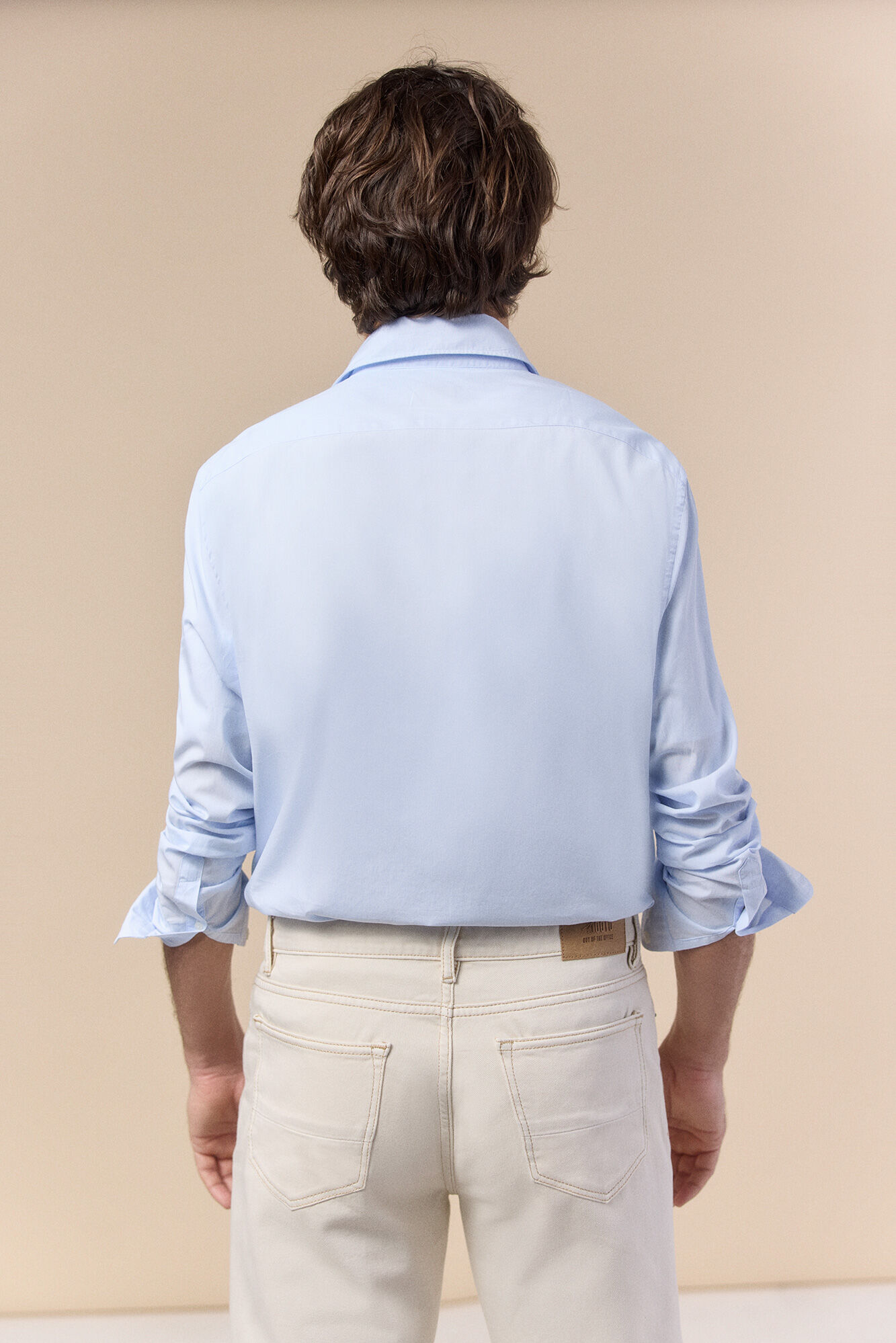 OOTO Camisa rayas popel&iacute;n manga larga Azul