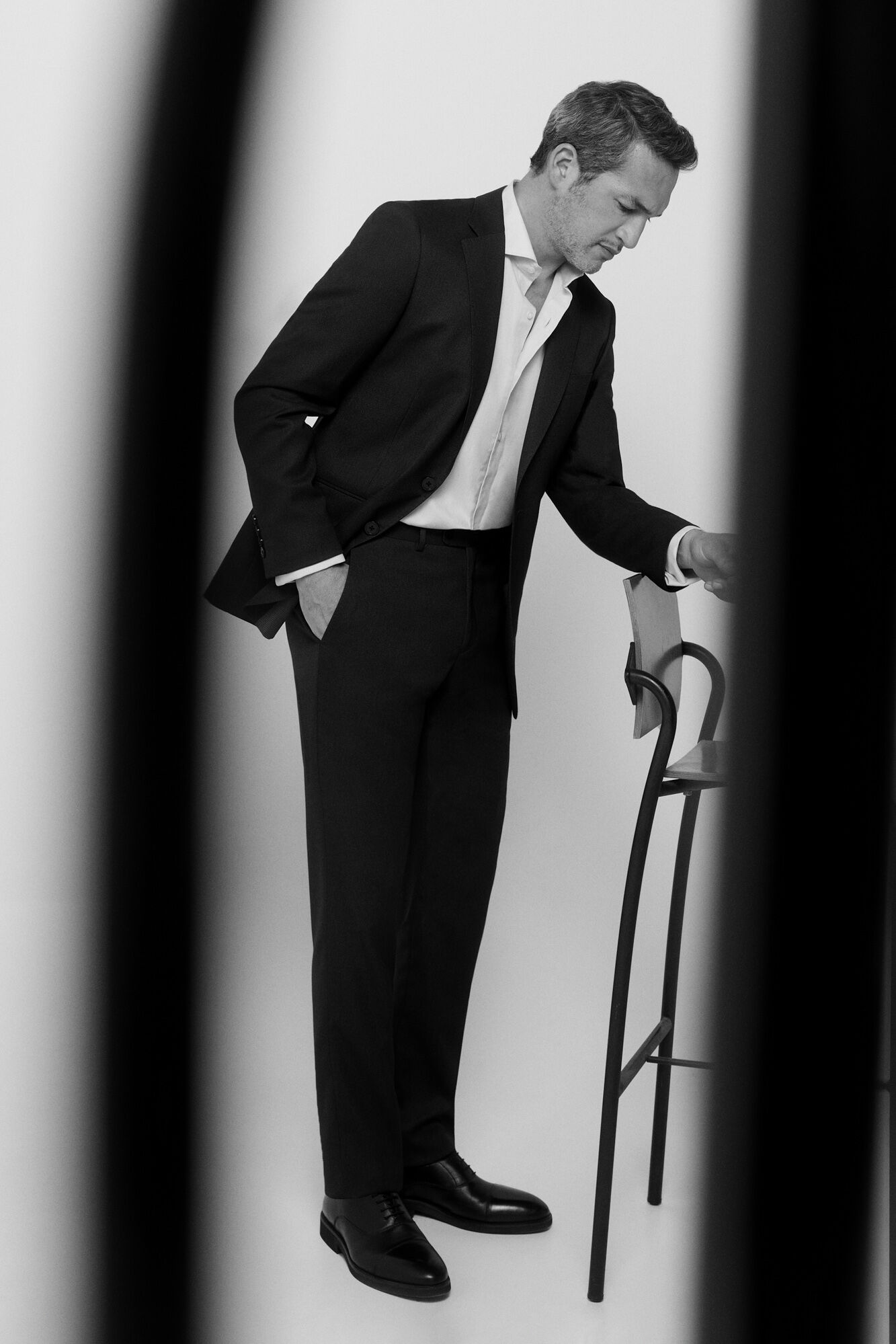 Cortefiel Birdseye weave trousers series XXI Blue