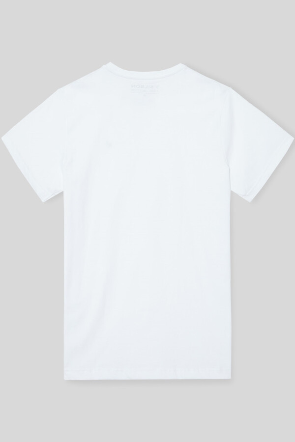 Cortefiel Camiseta silbon minilogo Blanco 