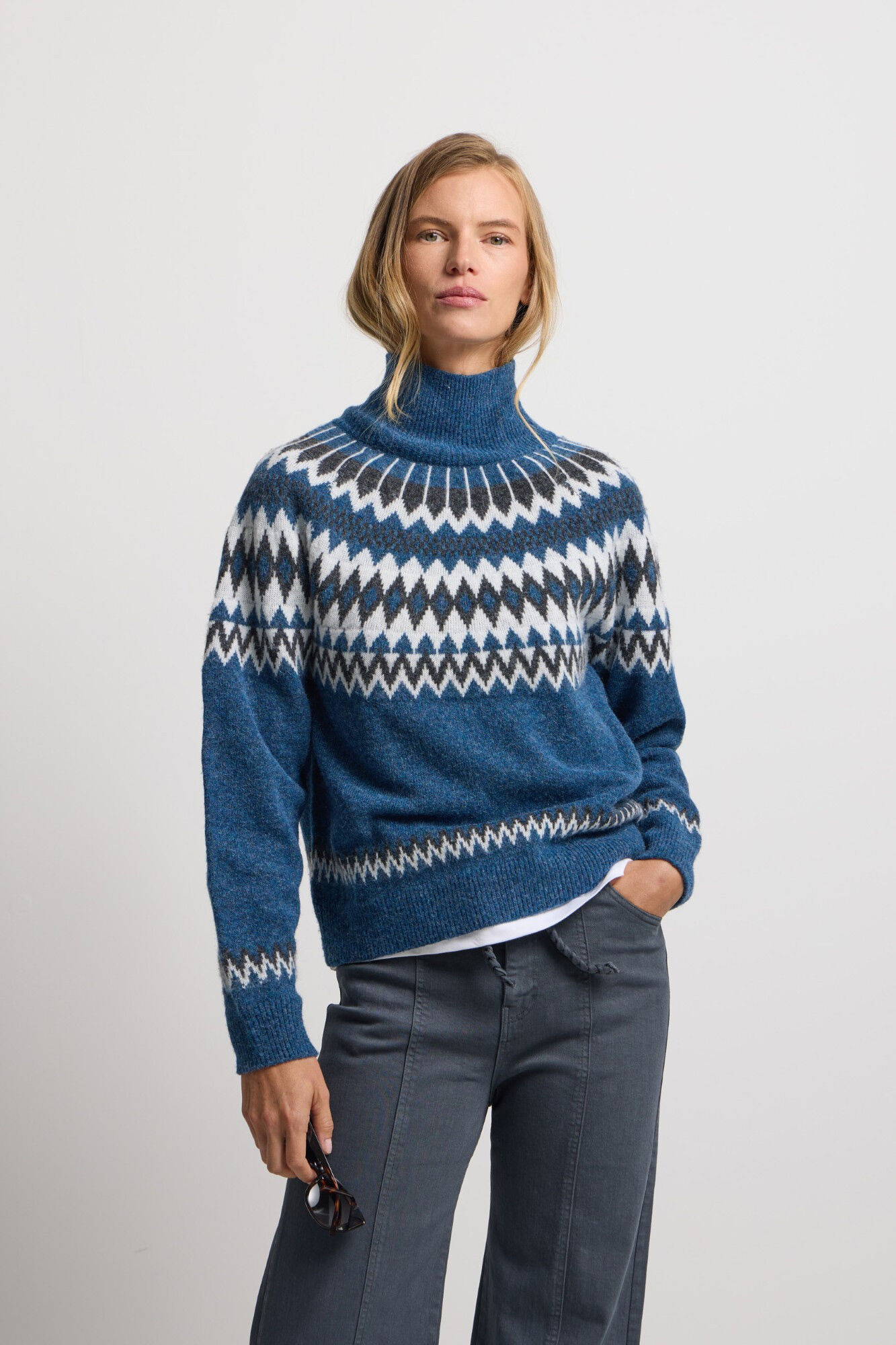 Silbon Camisola jacquard Azul