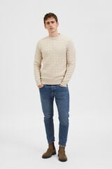 Selected Camisola estruturada 100% algod&atilde;o org&acirc;nico  Amarelo