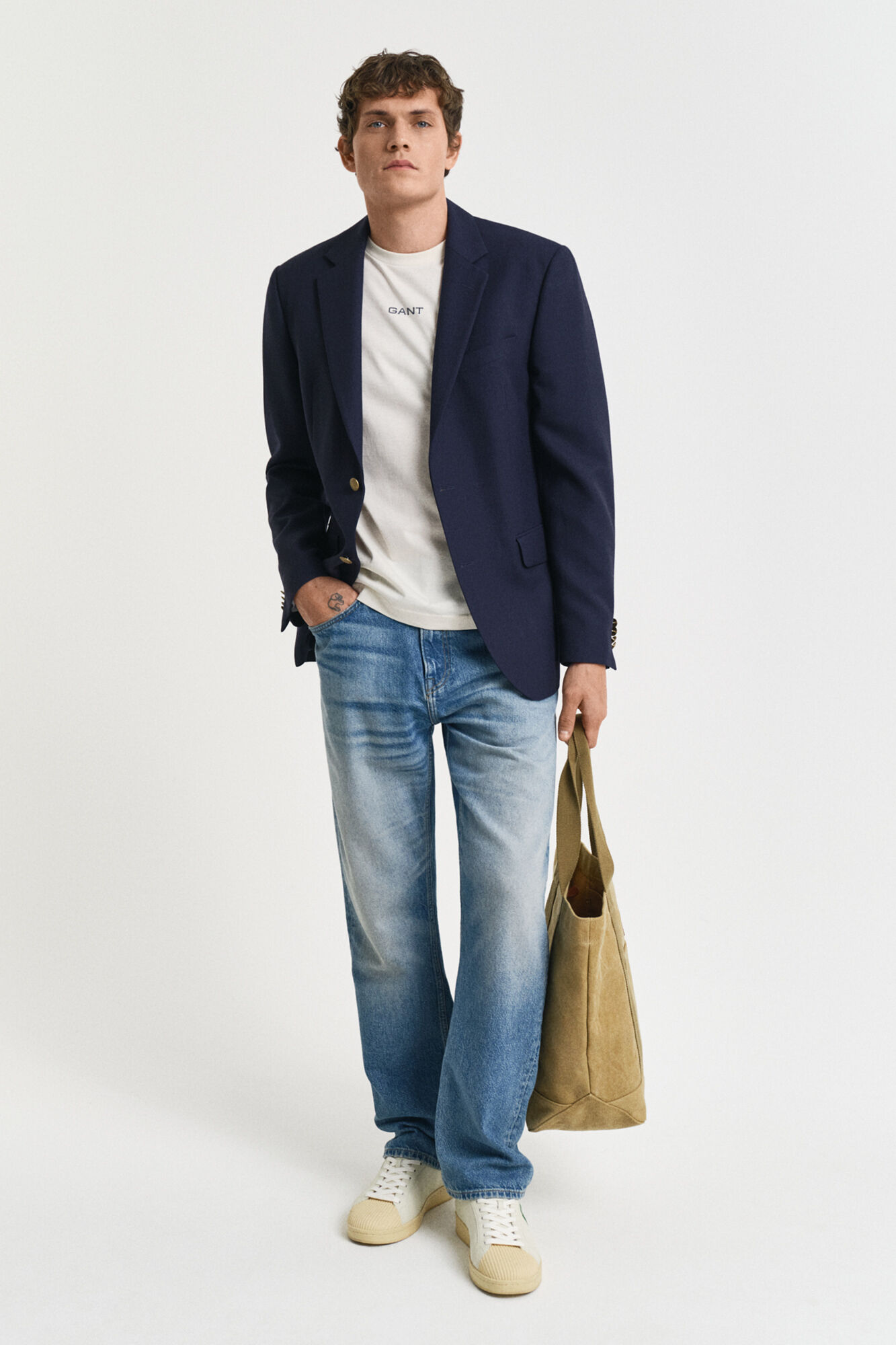 Gant Camiseta gr&aacute;fica GANT pequena Ecru