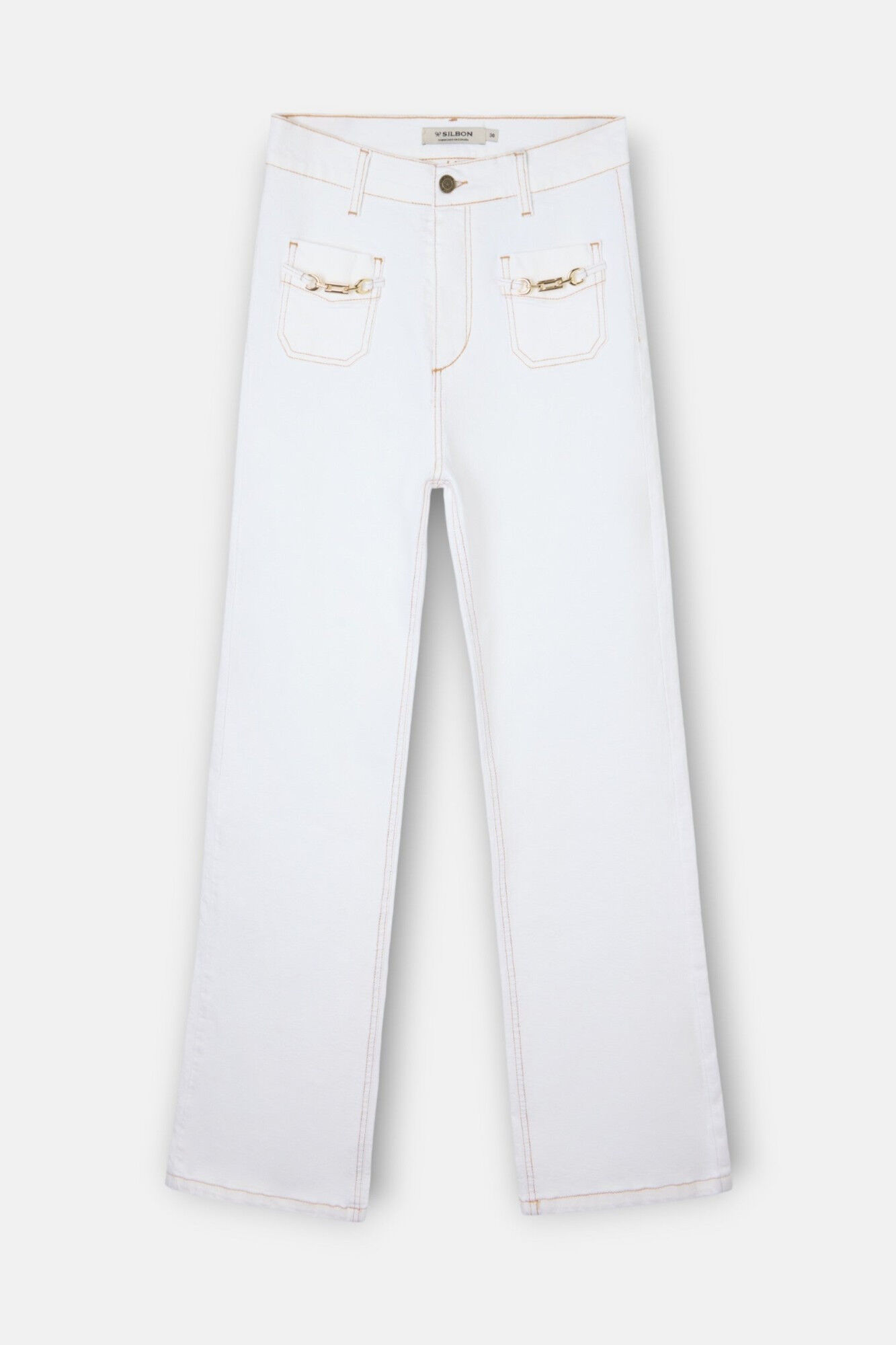 Silbon Pantalon denim hebillas