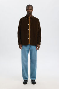 Selected Camisa de veludo cotelê 100% algodão orgânico 