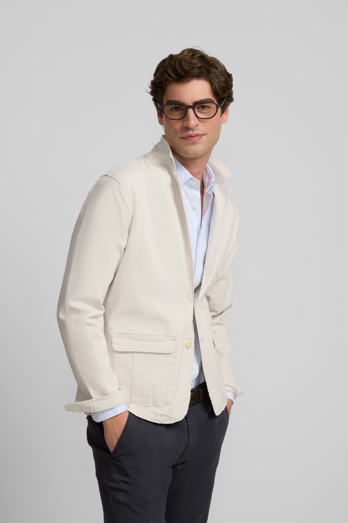 Silbon Casual semi-blazer Beige